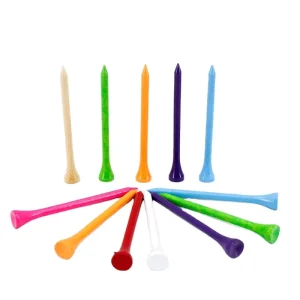 Bulk Customized Printed Logo 83mm Color Bamboo Wood Golf Tees 1000pcs MOQ