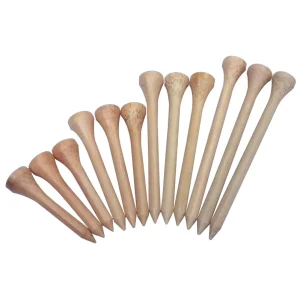 Bulk Selling Durable Wooden Bamboo Golf Tees 100Pcs Eco Friendly Biodegradable Bamboo Golf Tees