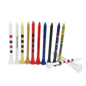 Bulk Wood Golf Tee Custom Logo Printed Bamboo Plastic Golf Tees