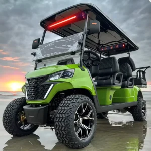 CE Certification 72V 7.5kw Battery Powered Solid Wheel 6 Seater Electric Golf Hunting Cart Buggy