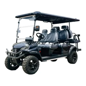 CE Certified 60V Battery 4 Wheel 6 Seater Electric Golf Cart Customizable Options 90km Range Off Road Tires