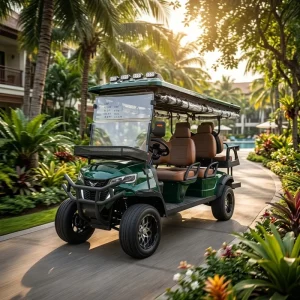 CE Certified Street Legal 4.0kW AC Motor Electric Golf Cart 6 Passenger for Adult Golf Course Resort Hotel