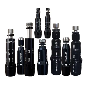 CNC Milled Black Aluminum Alloy Golf Shaft Adapter Sleeve Durable Construction Golf Accessories Golf Shaft