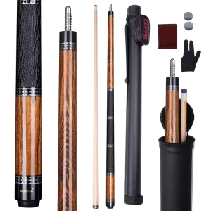 CUPPA Handmade Wood Pool Cue 12.5mm Tip Golden Sandalwood Billiard Cue Stick North American Hard Maple Shaft for Tournament