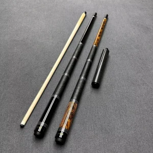 CUPPA High Quality Handmade 58 Inch Pool Cue Stick Billiard 12.5mm Tip Radial Joint Leather Grip with case for Leisure Club