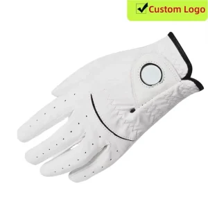 Cabretta Golf Glove with Removeable Custom Logo Ball Marker