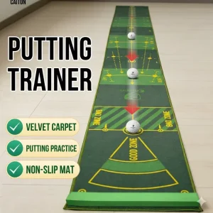 Caiton Golf Putting Practice Mat Mini Green Carpet Indoor Simulator Home Office Putting Pad