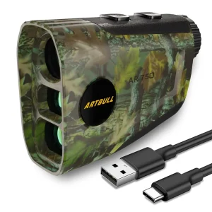 Camouflage Laser Rangefinder Hunting Golf Telescope 750yard Rechargeable Distance Meter Outdoor Flag Lock Vibration