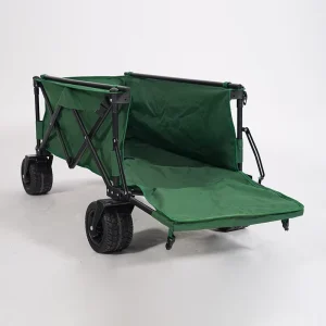 Camping Outdoor Tailgate Collapsible Folding Wagon Golf Cart Stroller Heavy duty Trolley with Table Brake