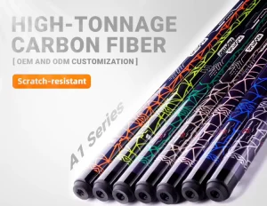 Carbon Competition Universal 58-Inch 1/2 Split with Stainless Steel Joint OEM Custom Pool Cues