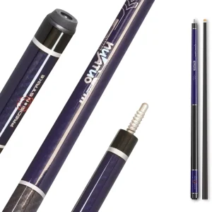Carbon Fiber Pool Cue Shaft 11.8/12.5mm Tip 1/2 Split Design with Stainless Steel Joint Low Deflection