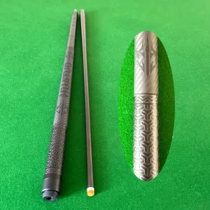 Carbon Fiber Pool Cue Stick 58″ 1/2 Split Professional 9-13mm Carbon Fiber Black Tech Low Deflection for 8-Ball & 9-Ball Game