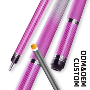 Carbon Fiber Shaft Black Technology 11.8/12.5mm Tip Adjustable Weight 2 Piece Carbon Fiber Pool Break Cue
