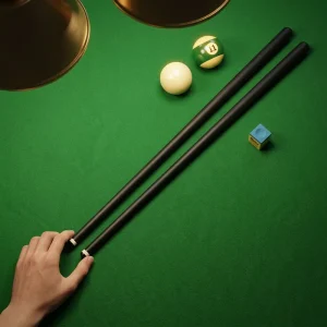 Carbon Fiber Snooker Pool Cue Shaft 750mm with Stainless Steel Joint for Professional Competition