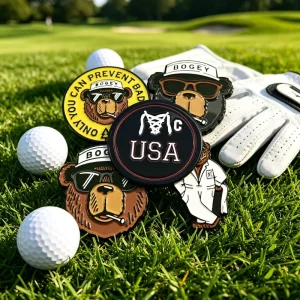 Cardboard Display Stand for 24 mm Magnetic Golf Ball Marker Blank for Engraving hat Clip With Line