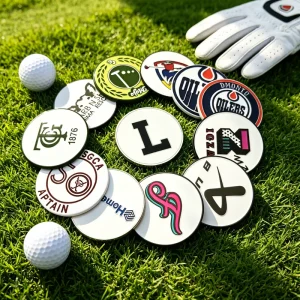 Cardboard Display Stand for 24 mm Magnetic Golf Plastic Ball Marker Golf Divot Tool Blank for Engraving hat Clip With Line