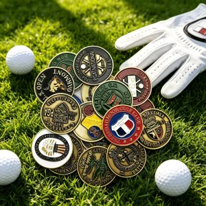 Cardboard Display Stand for 24 mm Magnetic Plastic Golf Ball Marker With Watch Golf Divot Tool Blank for Engraving Line hat Clip