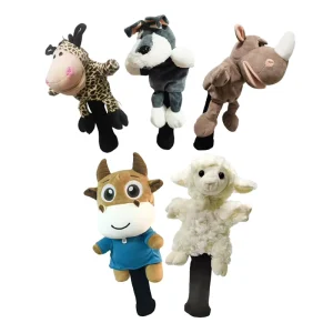 Cartoon Animal Golf Club Head Covers Multi Style Plush Golf Headcovers