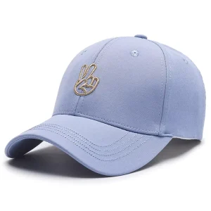 Casquette De Baseball Brodée Paix Personnalisée 6 Panneaux Bord Courbé Pour Usage Quotidien Usine BSCI Gros