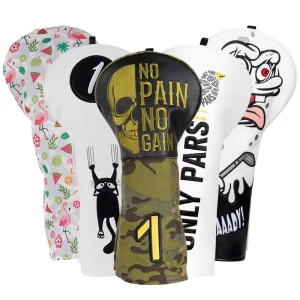 Cat Camouflage Golf Driver Cover Embroidery Golf Accessories Gift Driver Club Golf Headcover
