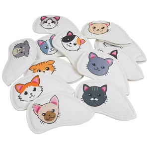 Cat Pattern Waterproof Golf Club Head Covers Set