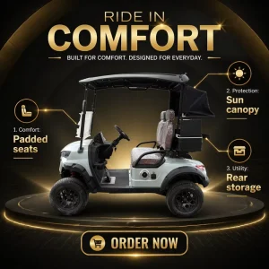 China Factory Direct Sale New Model 4 Wheel Electric Golf Carts Golf Course Dedicated CE Certified 30-50Km/h 48V/60V/72V