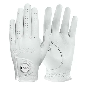 China Manufacture Custom Logo Premium Quality Female Left Hand Right Hand Golf Cabretta Leather Golf Gloves Sheepskin