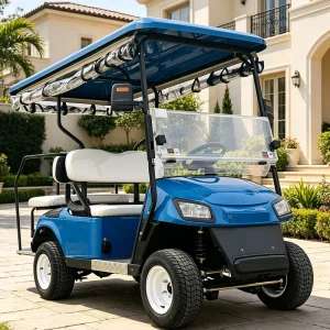 China Manufacturer 14 Inch Wheel 4 Seat Lifted Electric Golf Cart for Custom Style