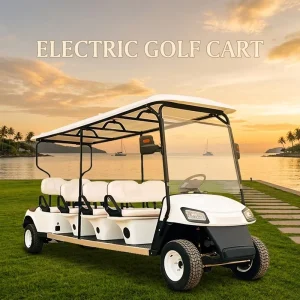 Chinese 8 Seat Electric Golf Cart 72V Lead Acid Battery CE Certified Four Wheel Street Legal