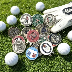 Chinese Zodiac Casino Custom Poker Chip Blank White Accesory Metal Magnetic Golf Ball Marker Holder Line Drawing Tool