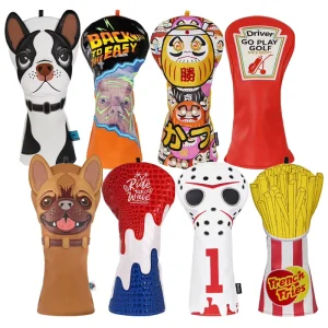 Chips with Tomato Sauce Golf Accessories Golf Head Cover Animal Dog Golf Headcovers