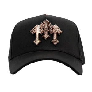 Chrome Rose Gold Barbas Hats Suede 5 Panel Sporty Baseball Cap 3D Embroidery Logo Distressed Adjustable