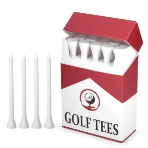 Cigarette Box Design Golf Tee Custom Logo Length Unbreakable Bamboo Wooden Golf Tees