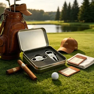 Circle Portable Metal Professional Cigar Cutter Table Cigar Cutter Logo Lighter Golf Ball Marker