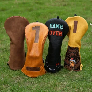 Classic Advanced Golf Accessories Gift Golf Driver Head Cover Embroidered Golf Headcovers