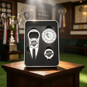 Classic Customized Manufacturing Zinc Alloy Gold Supplier Soft Enamel Ball Marker Set Box