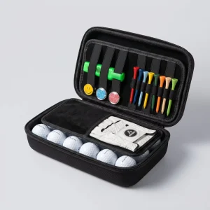 Classic Golf Set Organizer Zipper Closure Golf Ball Bag Portable Travel EVA Golf Set Case