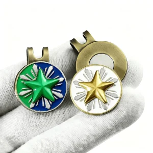 Classic High Quality Engraveable Golf Ball Markers Golf Ball Texted Marker Peace Sign Golf Ball Markers