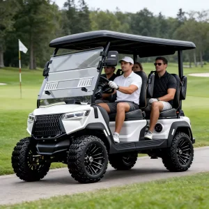 Classic Luxury Off road 4 Seat Custom Adult Street Legal 4WD Electric Golf Cart 60V Lithium Ion Battery CE Certified