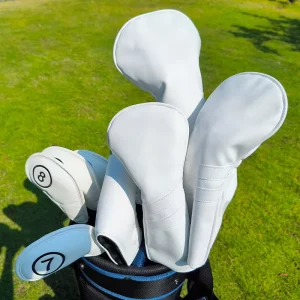 Classic Pu Leather Golf Headcovers Set Driver Headcover With Different Color