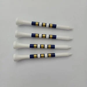 Classic Striped Golf Bamboo Tees Professional System Training Equipment Made in China Strong Quality