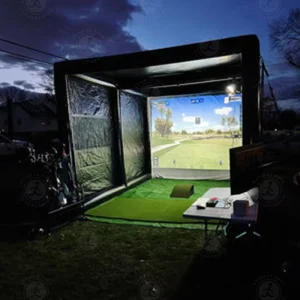 Classic Style Family Game Golf Sports Inflatable Portable Golf Simulator Tent Home Golf Simulator Tent