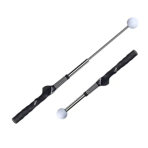 Click Sound Pop up Power Flex Golf Swing Trainer Stick Golf Swing Training Aid for Rhythm Flexibility Balance Tempo