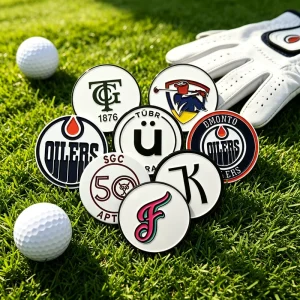 Clip on Four Leaf Clover Chinese Zodiac Magnetic Casino Custom Poker Chip Golf Ball Marker Line Drawing Tool Stainless Steel