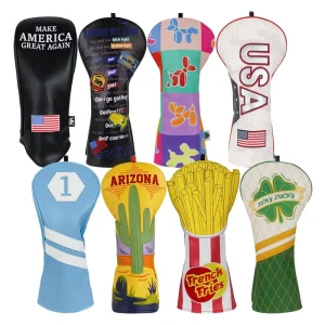 Clover Golf Headcovers Accessories Golf Wood Covers Leather Custom Personalized Golf Head Covers Luxury With High Click