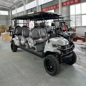 Club 8 Seater Chinese Electric Golf Cart 60V Lithium Battery Metal Frame CE Certified 50-70km Range Customizable Comfort