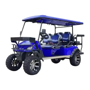 Club Golf Cart Lifted 4+2 Passenger Golf Cart with Seats Outdoor 4+2 Seat AC 48V Golf Cart