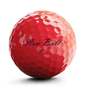 Color Golf Ball 3 Layer 4 Piece 5 Pcs Tournament Golf Ball Bright Red Urethane Balls