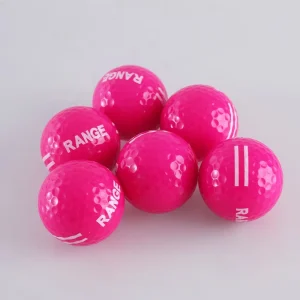 Colored Golf Balls Hot Pink Practice Range Balls Bulk High Visibility Training Golf Balls for Driving Range