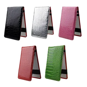 Colorful Alligator Surface PU Leather Golf Scorecard Holder